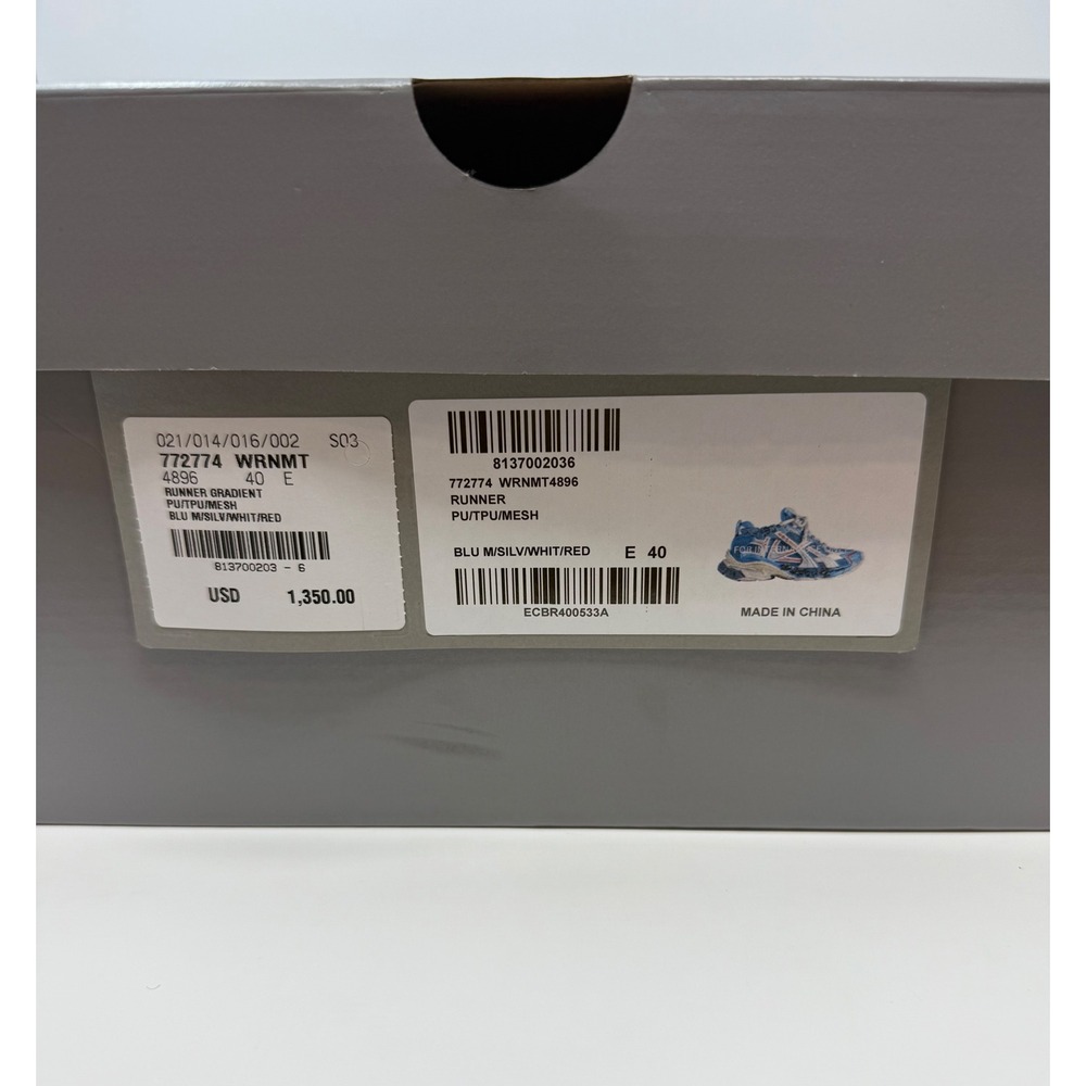 Balenciaga Marathon Runner Sneaker Blue Unreleased Demna Size 7 US 40 EU - Picture 10 of 10